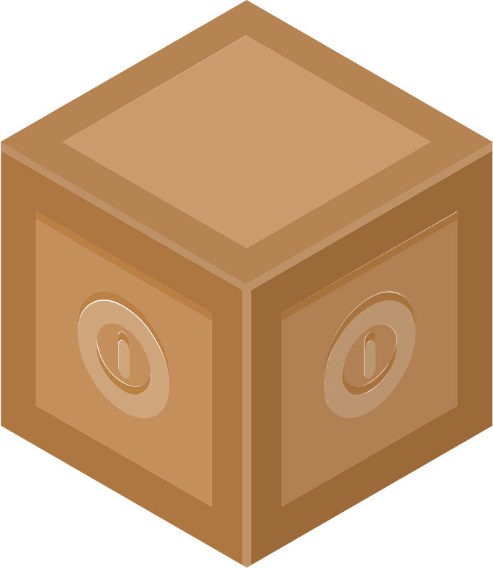 Brown isometric cube 31 switch on