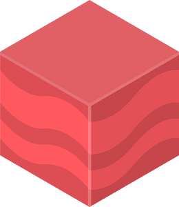 Red isometric cube