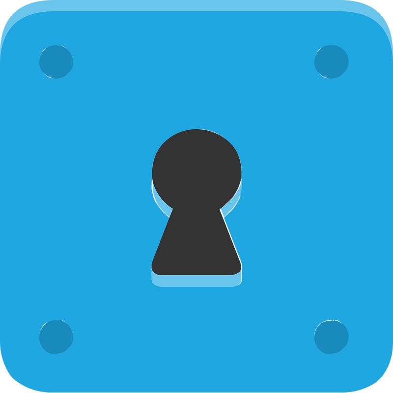 Blue keyhole