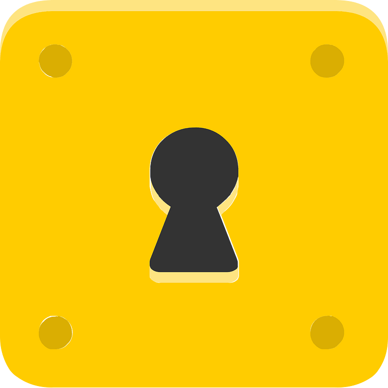 Yellow keyhole