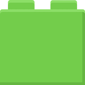 Green lego block