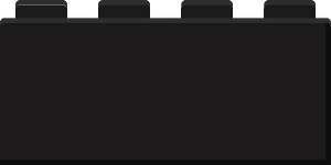 Black lego block