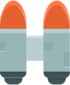 Various rockets 13 grey red