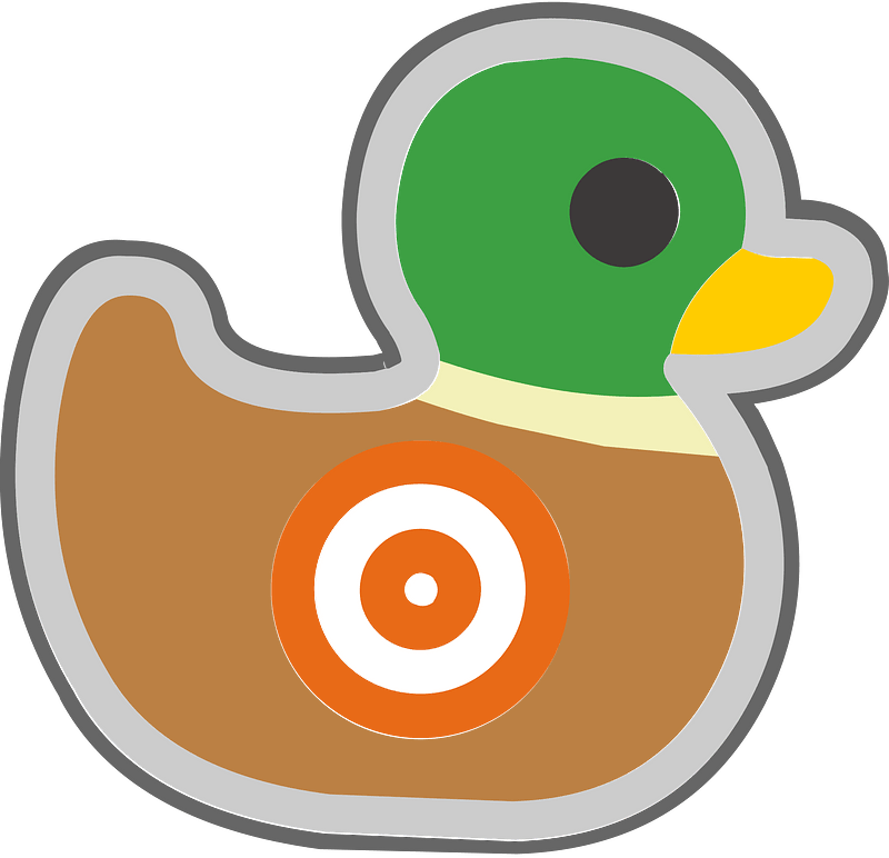Rubber duck target 05 brown