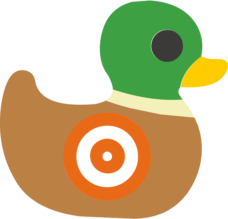 Rubber duck target 02 brown
