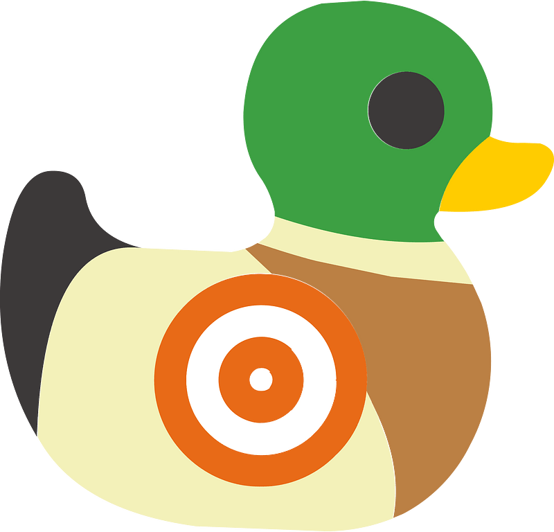 Rubber duck target 03 beige