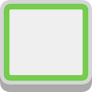 Green ui buttons 07-20 square frame
