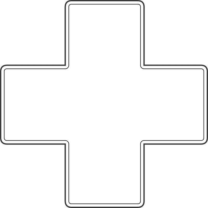 Square dark line ui button 05-04 dpad