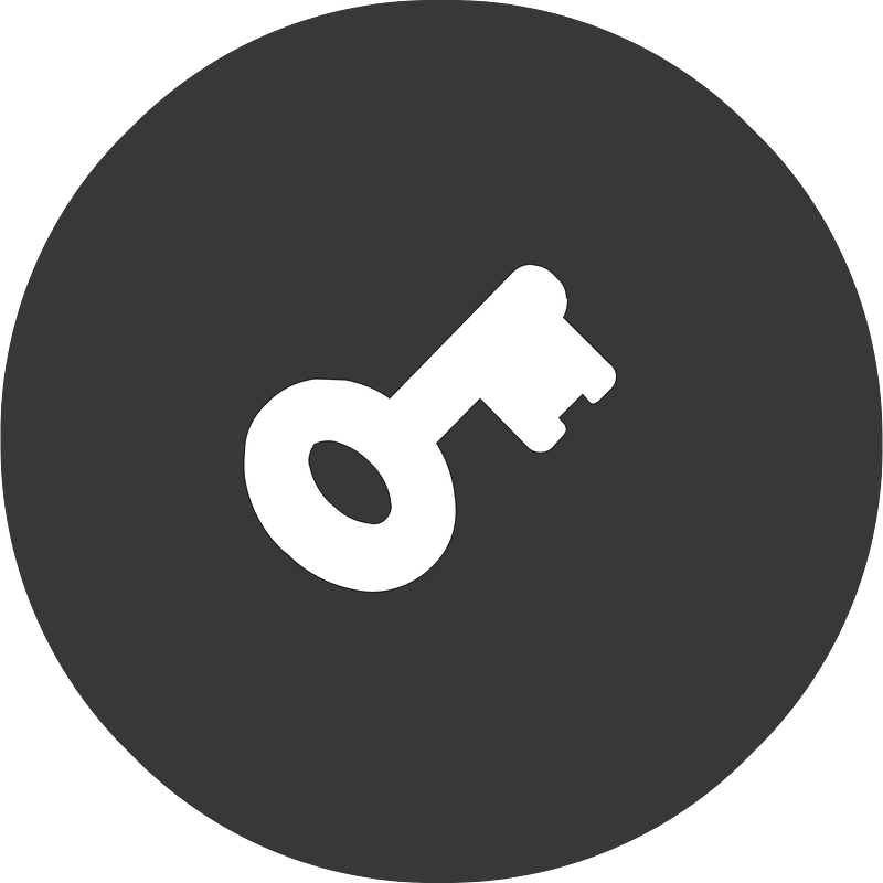 Round dark flat ui button 04-24 key