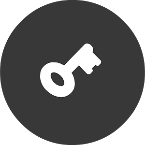 Round dark flat ui button 04-24 key