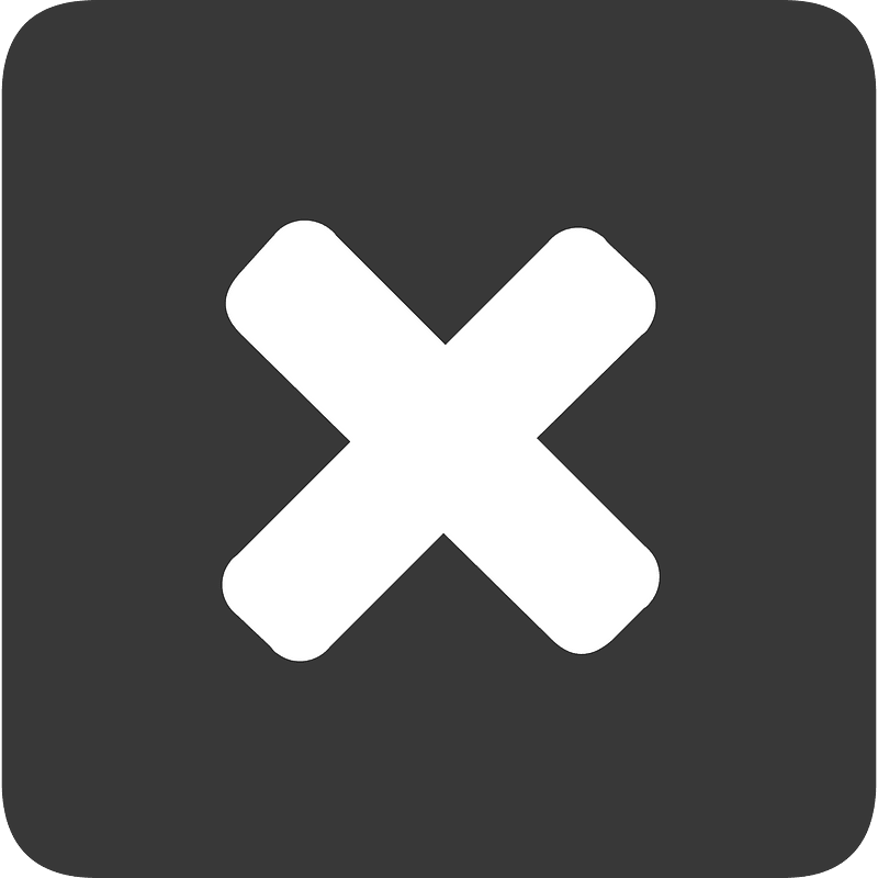 Square dark flat ui button 04-10 cancel
