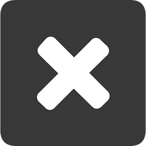 Square dark flat ui button 04-10 cancel