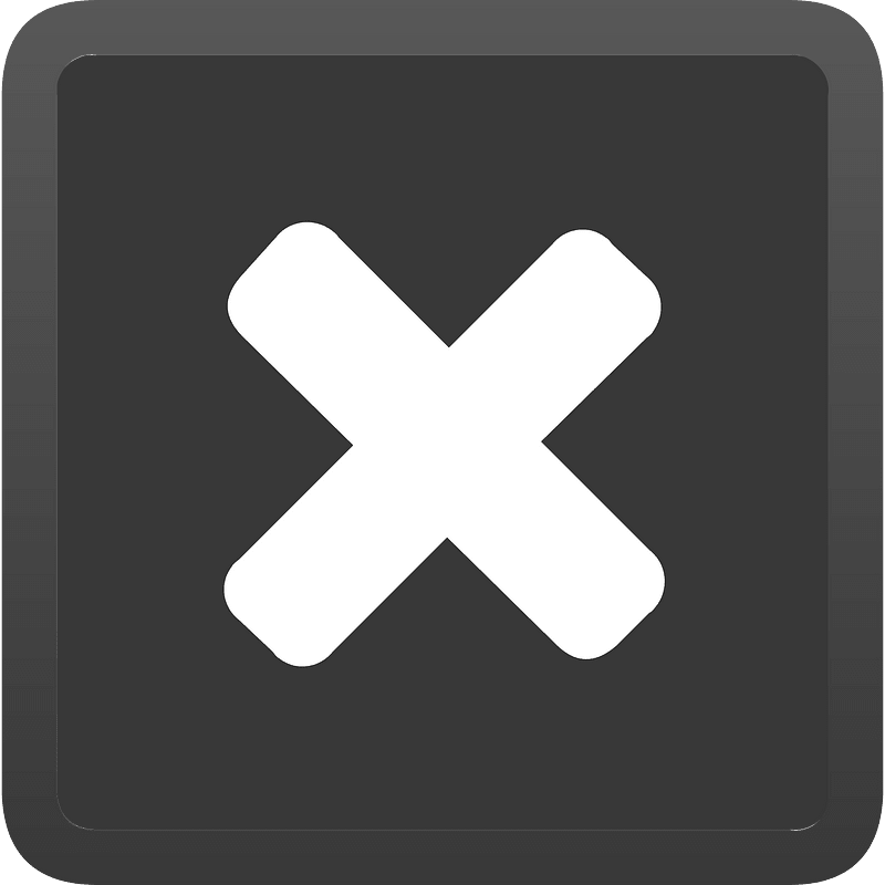 Square dark shade ui button 03-11 cancel