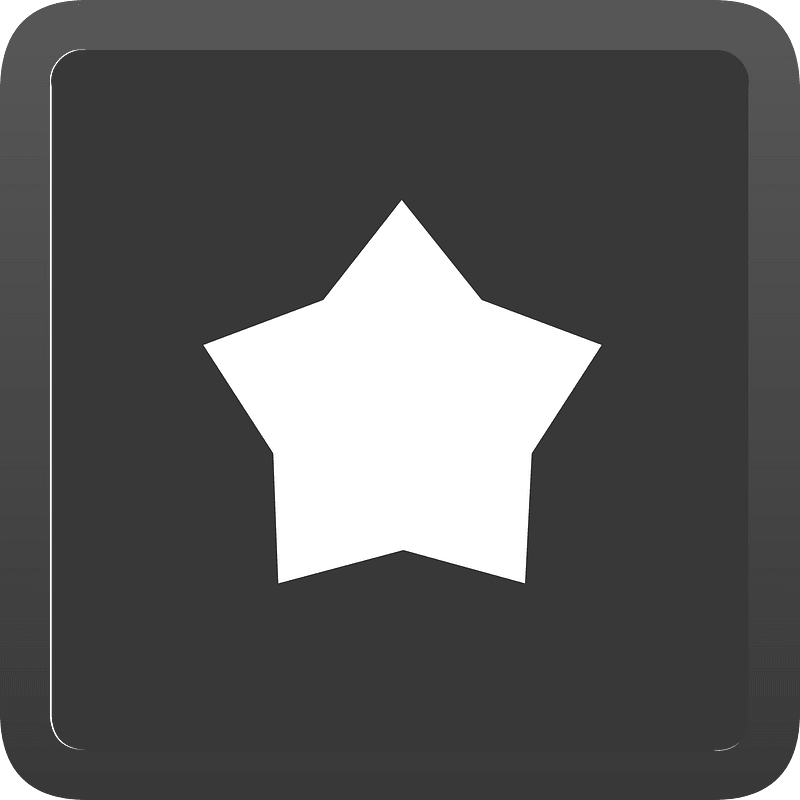 Square dark shade ui button 03-03 favorite