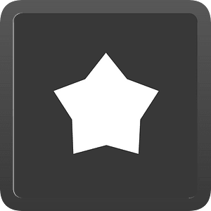 Square dark shade ui button 03-03 favorite