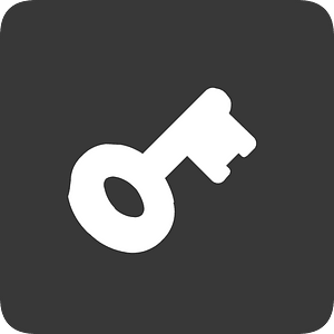 Square dark flat ui button 04-16 key