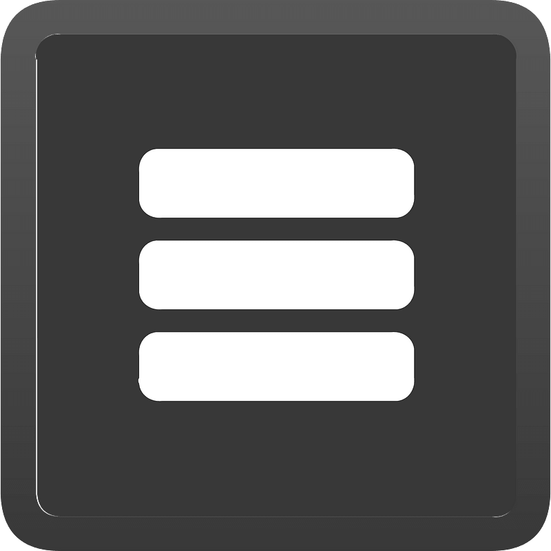 Square dark shade ui button 03-13 menu