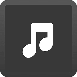 Square dark shade ui button 03-08 music