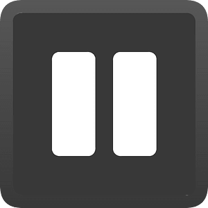 Square dark shade ui button 03-01 pause