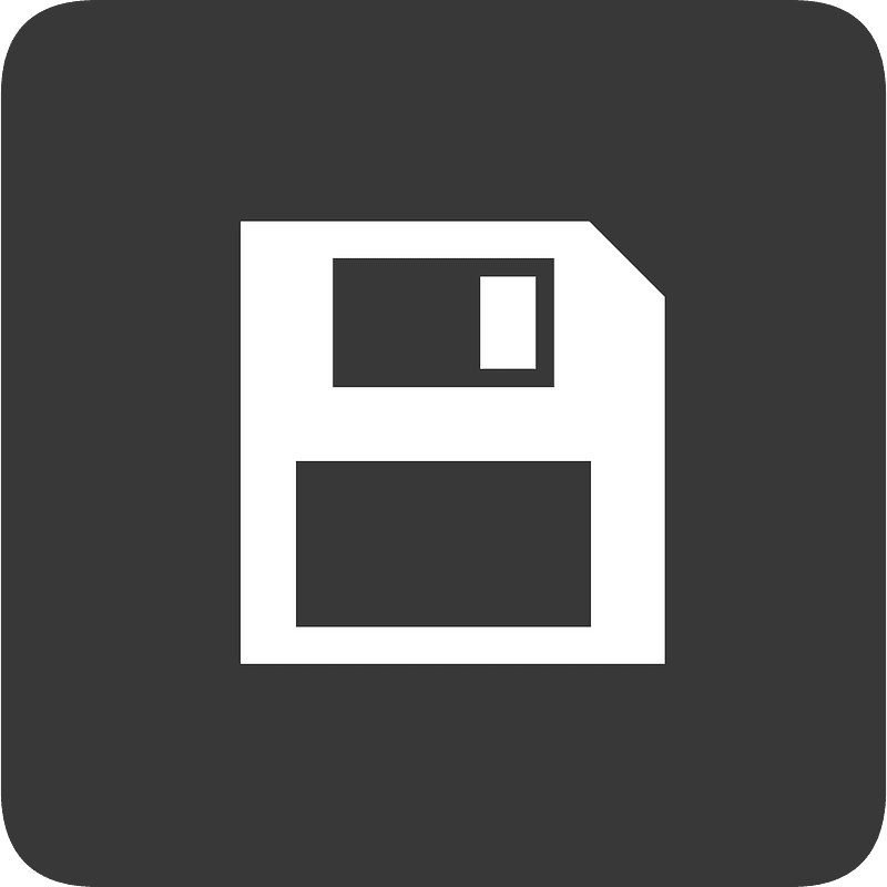 Square dark flat ui button 04-09 save