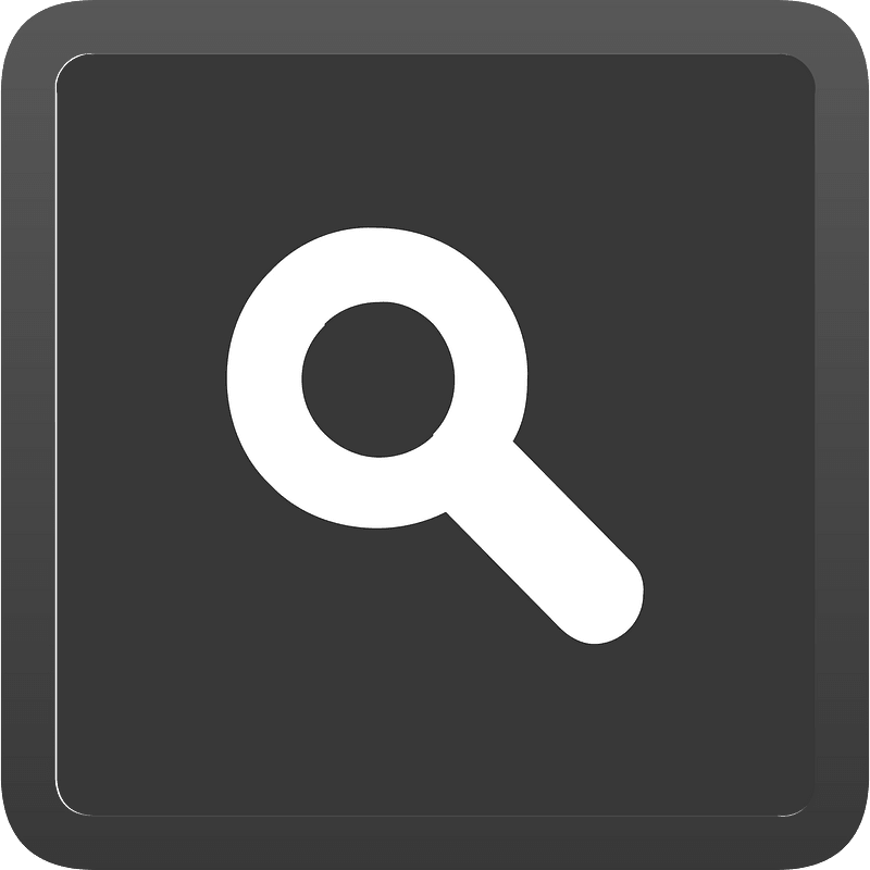 Square dark shade ui button 03-14 search