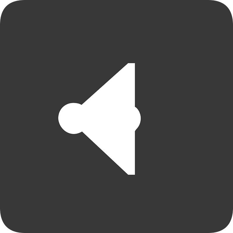 Square dark flat ui button 04-19 sound off