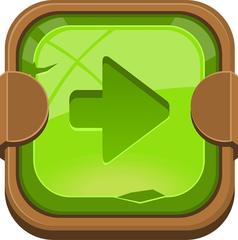 Rounded green arrow button right