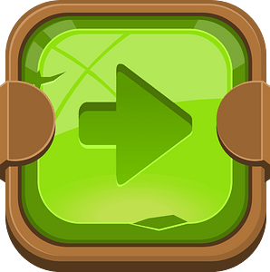Rounded green arrow button right