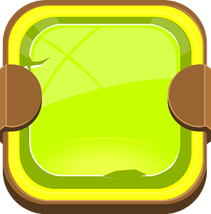 Rounded light green blank button