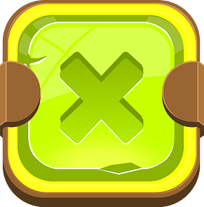 Rounded light green cancel button