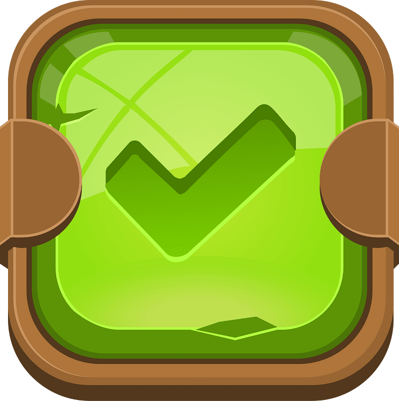 Rounded green check mark button