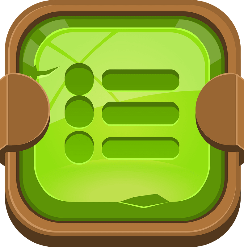 Rounded green checklist button