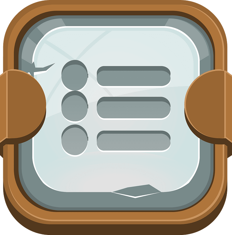 Rounded grey checklist button