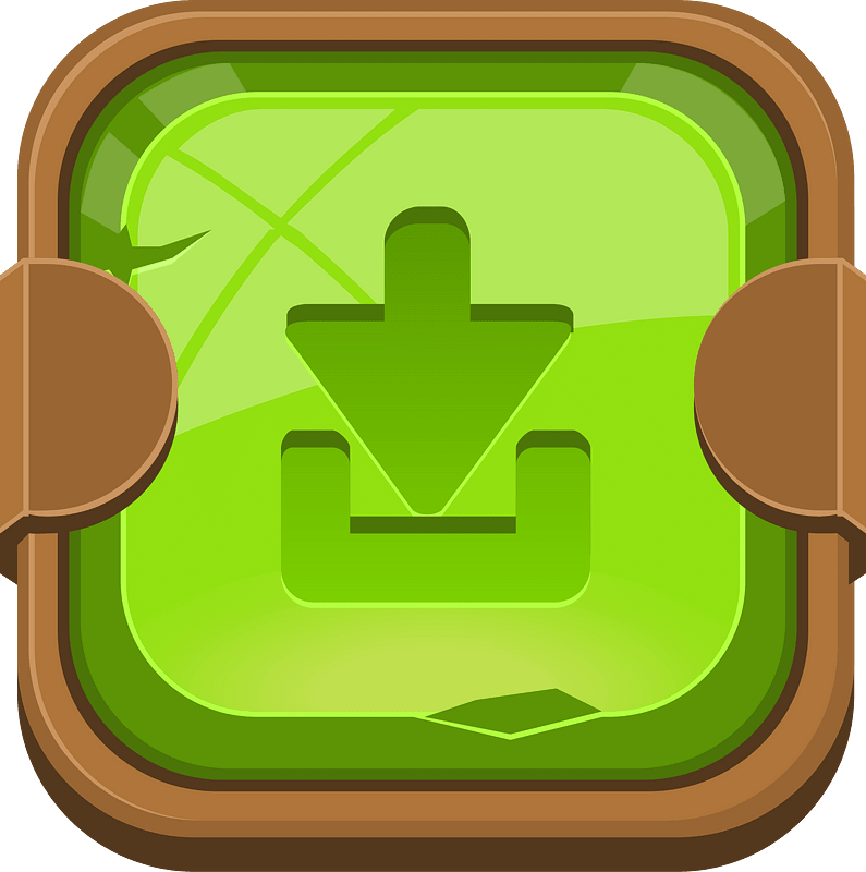 Rounded green download button