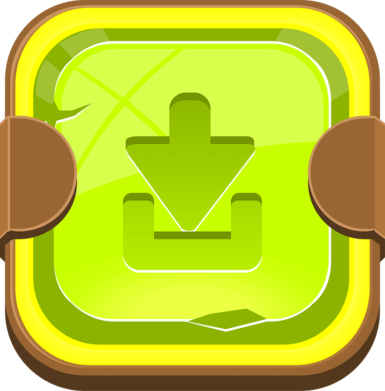 Rounded light green download button