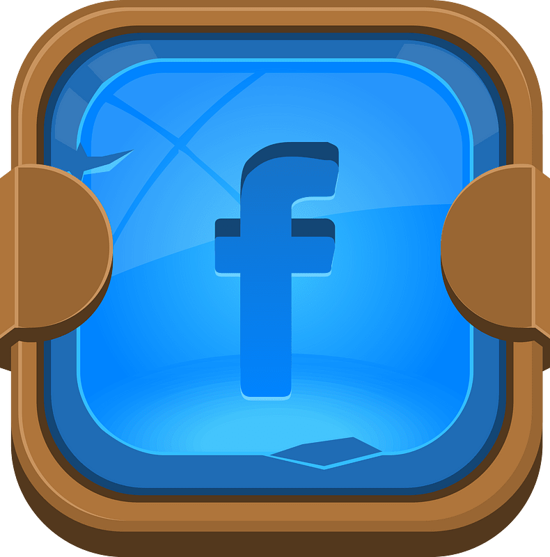 Rounded blue facebook button