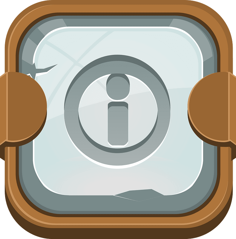 Rounded grey info button