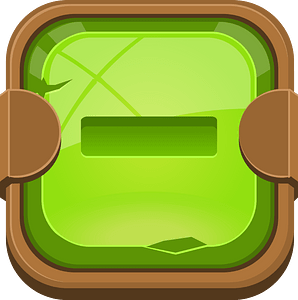 Rounded green minus button