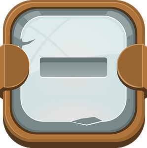 Rounded grey minus button