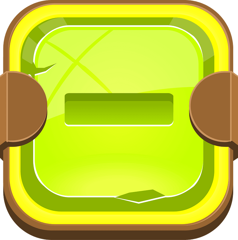 Rounded light green minus button