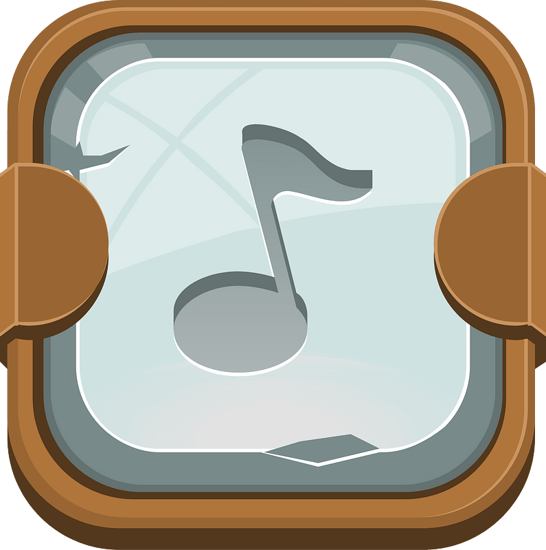 Rounded grey note button