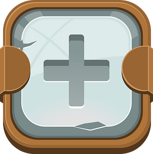 Rounded grey plus button