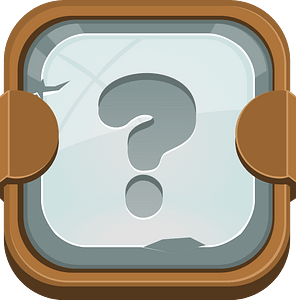 Rounded grey question button