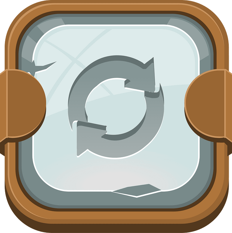 Rounded grey refresh button