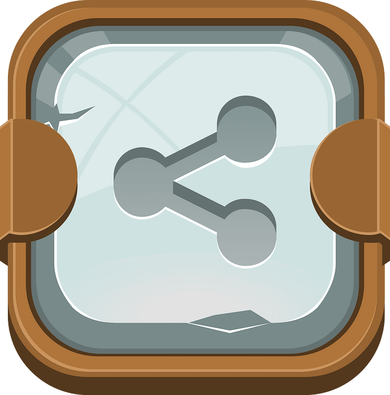 Rounded grey share button