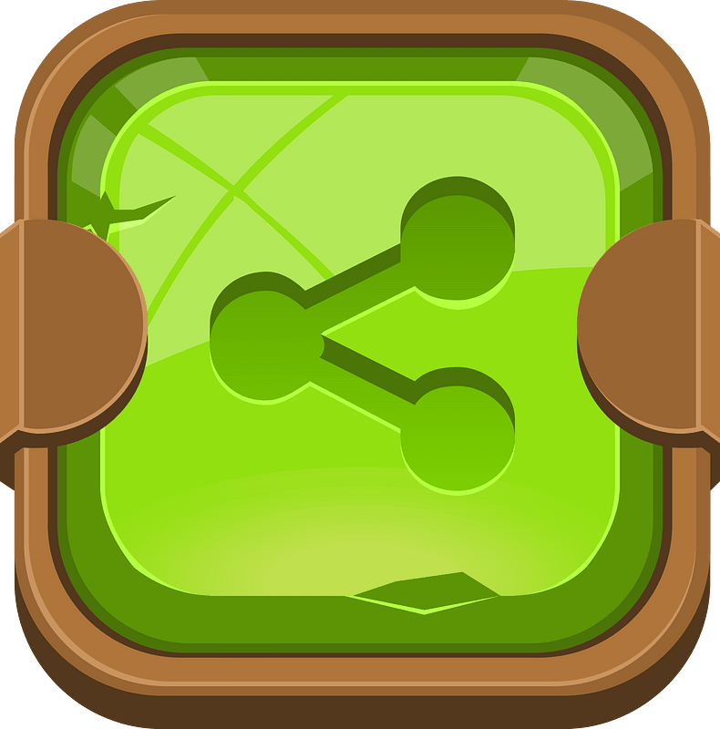 Rounded green share button