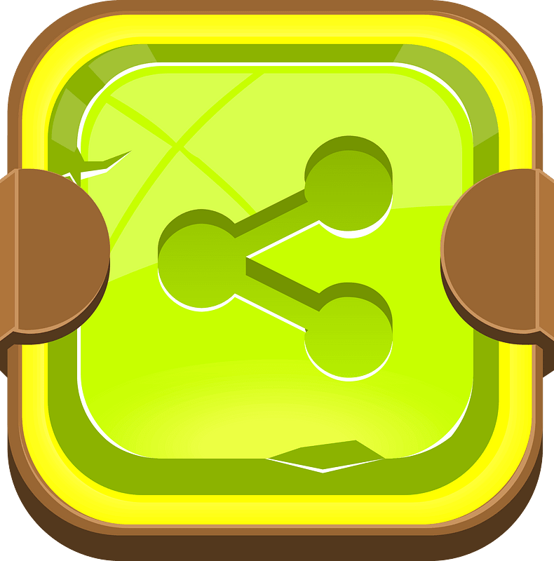 Rounded light green share button