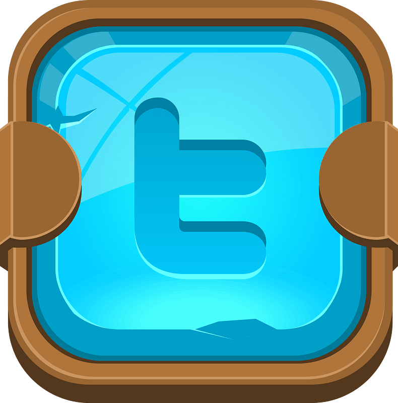Rounded blue twitter button