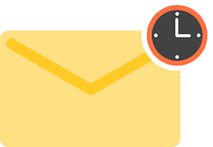 Yellow email clock