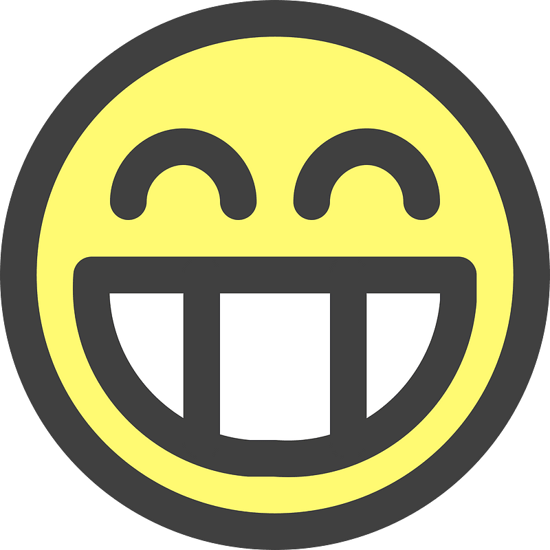 Full-mouth smile smiley